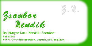 zsombor mendik business card